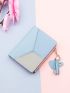 Tassel Decor Colorblock Purse