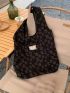 Floral Jacquard Shopper Bag