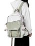 Colorblock Letter Patch Functional Backpack