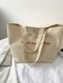 Letter Graphic Shopper Bag