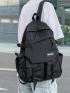 Letter Graphic Functional Backpack