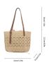 Drawstring Design Straw Bag