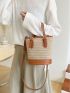 Two Tone Straw Bag