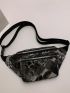 Random Leopard Pattern Waist Bag