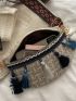 Mini Random Tassel Decor Waist Bag