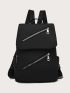 Multi-zipper Minimalist Functional Backpack