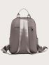 Metal Letter Decor Functional Backpack