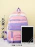 4pcs Colorblock Backpack Set