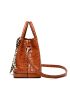 3pcs Crocodile Embossed Twilly Scarf Decor Tote Bag Set, Best Work Bag For Women