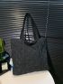 Quilted Shoulder Tote Bag