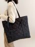 Quilted Shoulder Tote Bag