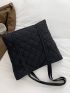 Quilted Shoulder Tote Bag