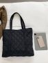 Quilted Shoulder Tote Bag