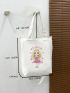 Cartoon Figure Graphic Shopper Bag