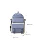 5Pcs Two Tone Pocket Front Backpack Set