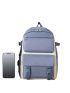 5Pcs Two Tone Pocket Front Backpack Set