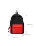 4Pcs Two Tone Pocket Front Backpack Set