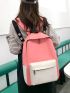 4Pcs Two Tone Pocket Front Backpack Set