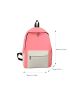 4Pcs Two Tone Pocket Front Backpack Set