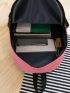 4Pcs Two Tone Pocket Front Backpack Set