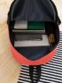 4Pcs Two Tone Pocket Front Backpack Set