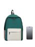 4Pcs Two Tone Pocket Front Backpack Set