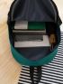 4Pcs Two Tone Pocket Front Backpack Set