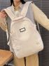 Letter Patch Decor Classic Backpack