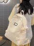 Letter Patch Decor Classic Backpack