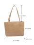 Colorblock Straw Bag