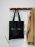 Letter Print Shopper Bag