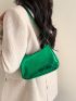 Mini Neon Green Quilted Detail Hobo Bag