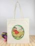 Cartoon Print Shopper Bag