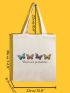 Butterfly Graphic Shopper Bag