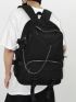 Men Chain Decor Casual Daypack