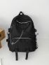 Men Chain Decor Casual Daypack