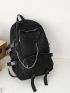 Men Chain Decor Casual Daypack