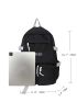 Men Letter Embroidered Release Buckle Decor Casual Daypack