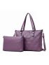 2pcs Stitch Pattern Shoulder Tote Bag Set, Best Work Bag For Women