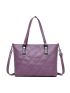 2pcs Stitch Pattern Shoulder Tote Bag Set, Best Work Bag For Women