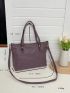 2pcs Stitch Pattern Shoulder Tote Bag Set, Best Work Bag For Women