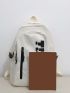 Letter Graphic Functional Backpack