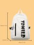 Letter Graphic Functional Backpack