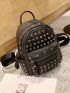 Studded Decor Functional Backpack