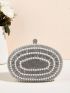 Mini Rhinestone Decor Box Bag