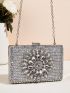 Mini Rhinestone Decor Box Bag