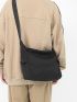 Minimalist Release Buckle Decor Crossbody Bag