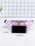 Holographic Geometric Pattern Waist Bag