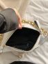 Mini Metal & Chain Decor Waist Bag