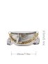 Mini Metallic Metal & Chain Decor Waist Bag